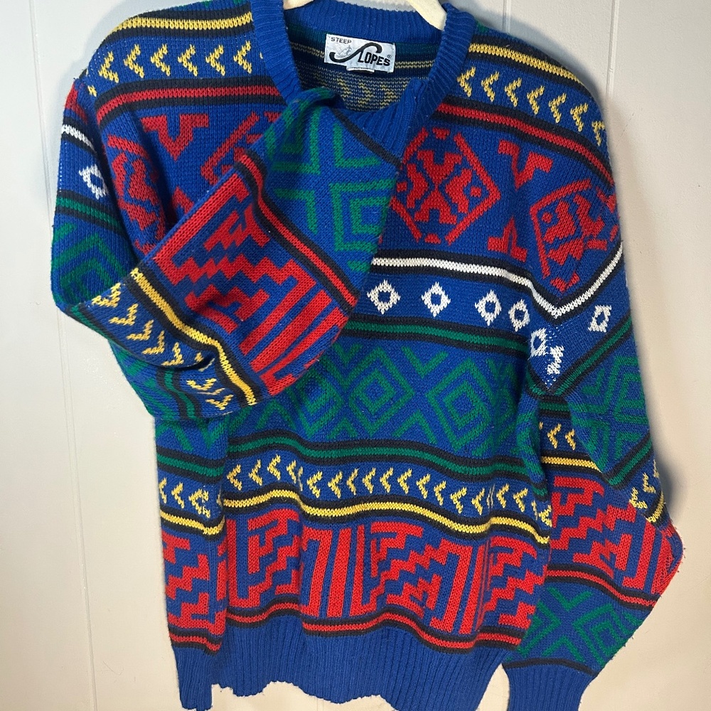 Vintage Steep Slopes Ski Sweater